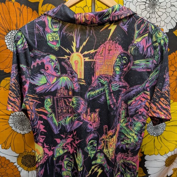 Neon Nightmare Fluorescent Frights Classic Universal Monsters Mini Dress - Picture 4 of 4